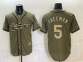 Los Angeles Dodgers #5 Freddie Freeman Olive Fotopoulosg 2026 Armed Forces Day Stitched Jersey 2