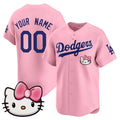 Custom Los Angeles Dodgers ACTIVE PLAYER Pink Fotopoulosg 2025 Hello Kitty Vapor Premier Limited Stitched Jersey