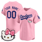 Custom Los Angeles Dodgers ACTIVE PLAYER Pink Fotopoulosg 2025 Hello Kitty Vapor Premier Limited Stitched Jersey
