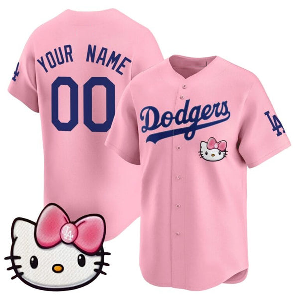 Custom Los Angeles Dodgers ACTIVE PLAYER Pink Fotopoulosg 2025 Hello Kitty Vapor Premier Limited Stitched Jersey