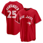 Toronto Blue Jays #25 Anthony Santander Red Fotopoulosg Canada Day Replica Jersey