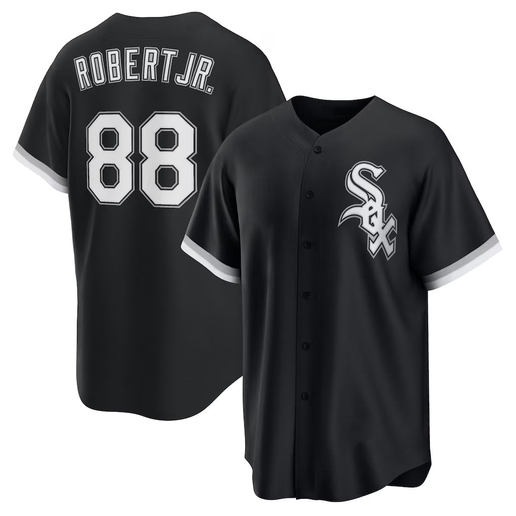 Chicago White Sox #88 Luis Robert Jr. Black Fotopoulosg Alternate 2 Replica Jersey