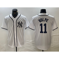 New York Yankees #11 Anthony Volpe White Fotopoulosg Fashion Cool Base Jersey