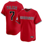 Cleveland Guardians #7 George Valera Player Red Fotopoulosg Limited Home Stitched Jerseys