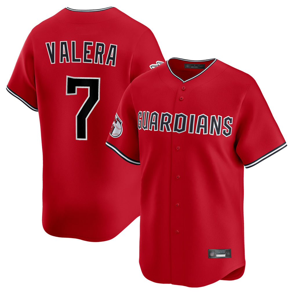 Cleveland Guardians #7 George Valera Player Red Fotopoulosg Limited Home Stitched Jerseys