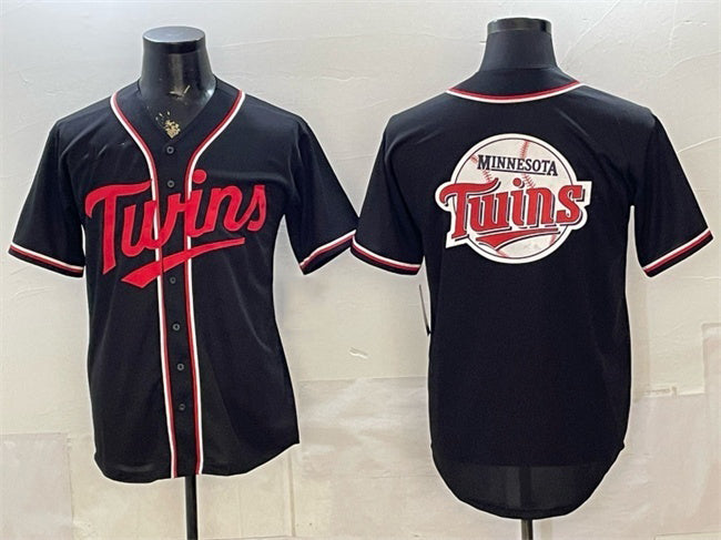 Minnesota Twins Team Big Logo 2026 Fashion Replica Black Fotopoulosg Out Stitched Jersey