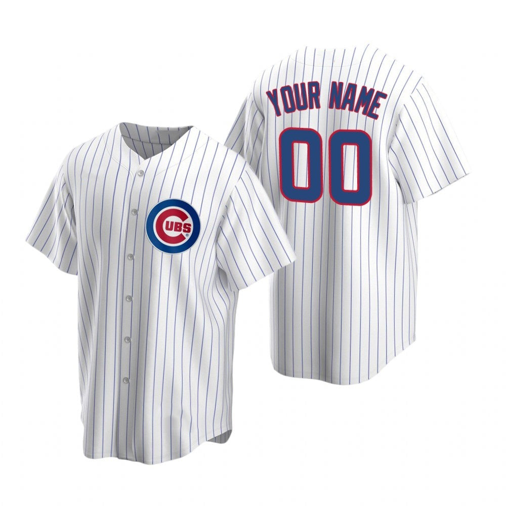 Custom Chicago Cubs White Fotopoulosg Stitched Cool Base Home Jersey