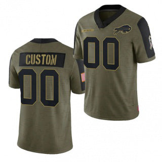 Custom B.Bills Olive Fotopoulosg ACTIVE PLAYER 2021 Salute To Service Limited Stitched Jersey