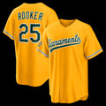 Oakland Athletics #25 Brent Rooker Gold Fotopoulosg Alternate Stadium Jersey