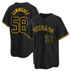 Chicago White Sox #58 Seranthony Dominguez Player Black Fotopoulosg Snake Skin City Home Game Stitched Jerseys