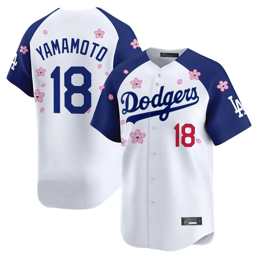 Los Angeles Dodgers #18 Yoshinobu Yamamoto Player White-Royal Fotopoulosg Tokyo Series Vapor Premier Limited Stitched Jerseys