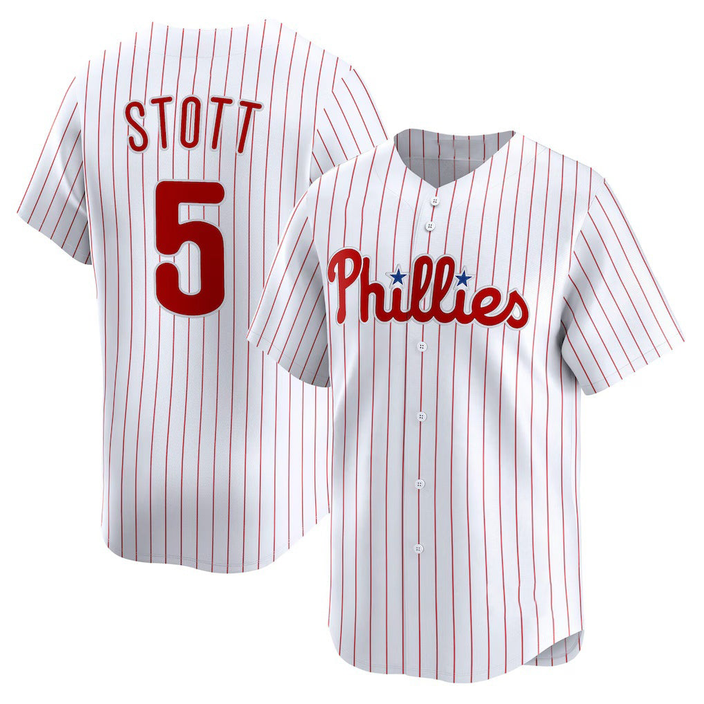Philadelphia Phillies #5 Bryson Stott White Fotopoulosg Home Limited Player Jersey