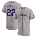 Colorado Rockies #22 Mickey Moniak Player Gray Fotopoulosg Limited Elite Home Stitched Jerseys
