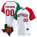 Custom Houston Astros Mexico Texas White Fotopoulosg Patch Vapor Premier Limited Jersey V3 ¨C Alternate