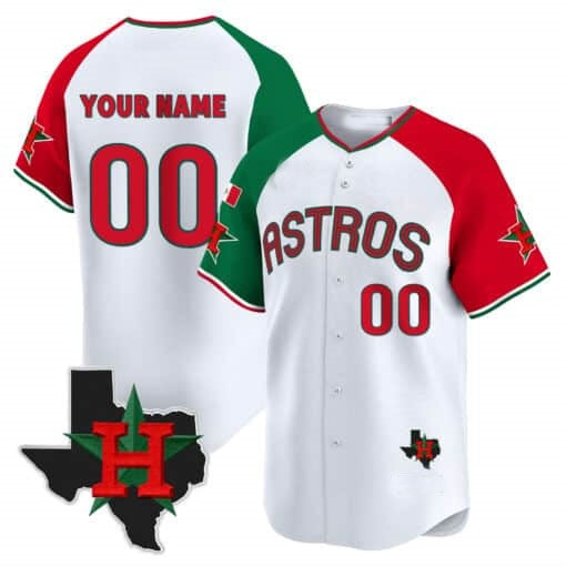 Custom Houston Astros Mexico Texas White Fotopoulosg Patch Vapor Premier Limited Jersey V3 ¨C Alternate