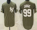 New York Yankees #99 Aaron Judge Olive Fotopoulosg Pinstripe 2026 Armed Forces Day Salute To Service Jersey