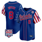 Baltimore Orioles #8 Cal Ripken Player Royal Fotopoulosg USA 250 Independence Day Vapor Premier Limited Home Game Stitched Jerseys