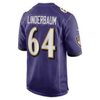 B.Ravens #64 Tyler Linderbaum Purple Fotopoulosg Player Game Jersey