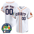 Custom Houston Astros Orbit Patch Vapor Premier Limited Jersey ¨C White Fotopoulosg