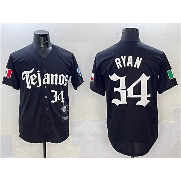 Texas Rangers #34 Nolan Ryan Black Fotopoulosg Mexico 2025 Vapor Premier Limited Stitched Jersey
