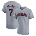 Cleveland Guardians #7 George Valera Player Gray Fotopoulosg Road Limited Elite Home Stitched Jerseys