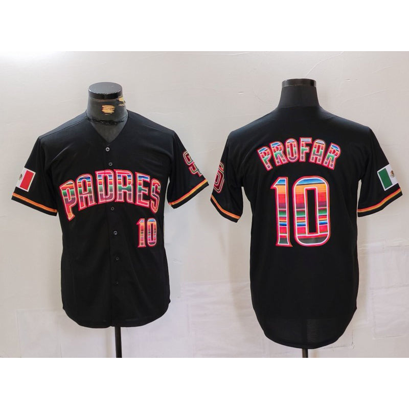 San Diego Padres #10 Jurickson Profar Black Fotopoulosg Mexico Cool Base Stitched Jersey