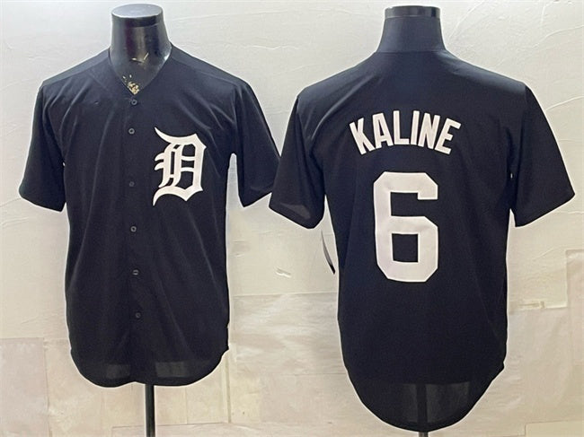 Detroit Tigers #6 Al Kaline Black Fotopoulosg Limited Stitched Jersey