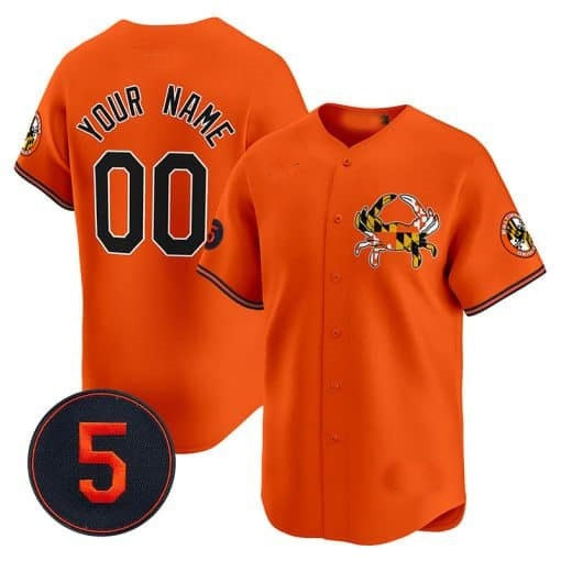 Custom Baltimore Orioles Robinson Patch Vapor Premier Limited Jersey V3 ¨C Orange Fotopoulosg