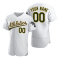 Custom Oakland Athletics White Fotopoulosg 2020 Stitched Flex Base Jersey