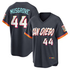San Diego Padres #44 Joe Musgrove Obsidian Fotopoulosg 2026 City Connect Stadium Jersey