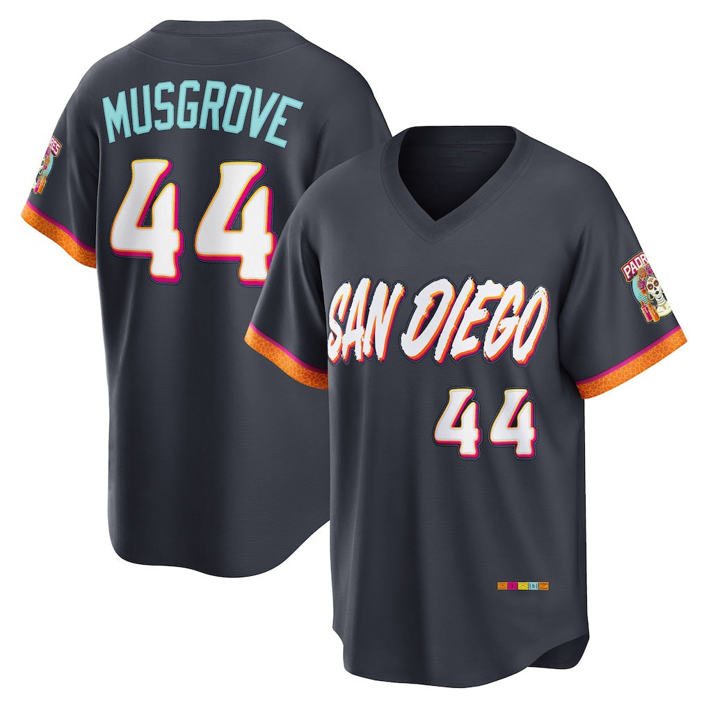 San Diego Padres #44 Joe Musgrove Obsidian Fotopoulosg 2026 City Connect Stadium Jersey