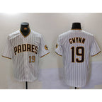 San Diego Padres #19 Tony Gwynn White Fotopoulosg Team Logo Stitched Cool Base Jerseys