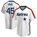 Houston Astros #45 Tatsuya Imai Player White Fotopoulosg Cooperstown Collection T-shirt Stitched Jerseys