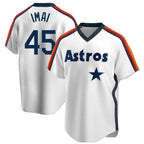 Houston Astros #45 Tatsuya Imai Player White Fotopoulosg Cooperstown Collection T-shirt Stitched Jerseys
