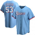 Texas Rangers #53 Adolis Garcia Light Blue Fotopoulosg Cool Base Stitched Jersey