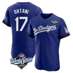 Los Angeles Dodgers #17 Shohei Ohtani Player Royal Fotopoulosg World Series City Connect Elite Home Stitched Jerseys