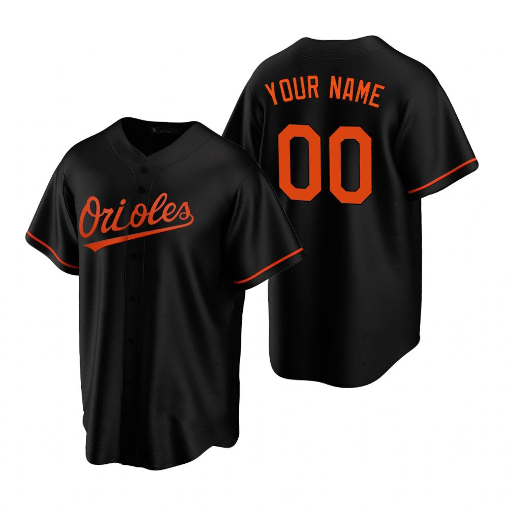 Custom Baltimore Orioles Black Fotopoulosg Stitched Cool Base Jersey