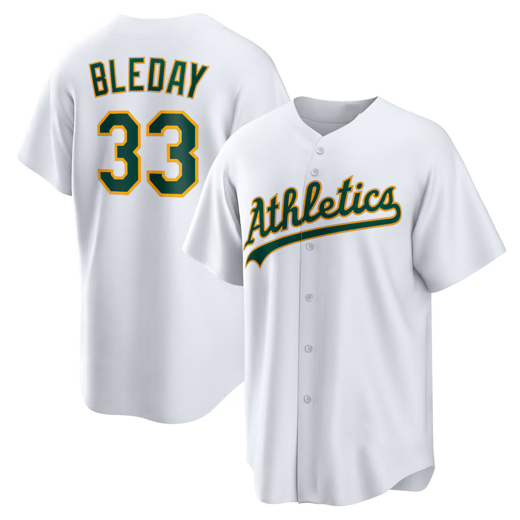 Oakland Athletics #33 JJ Bleday White Fotopoulosg Home Replica Jersey