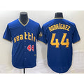 Seattle Mariners #44 Julio Rodriguez Number Blue Fotopoulosg 2023 City Connect Cool Base Stitched Jersey 1