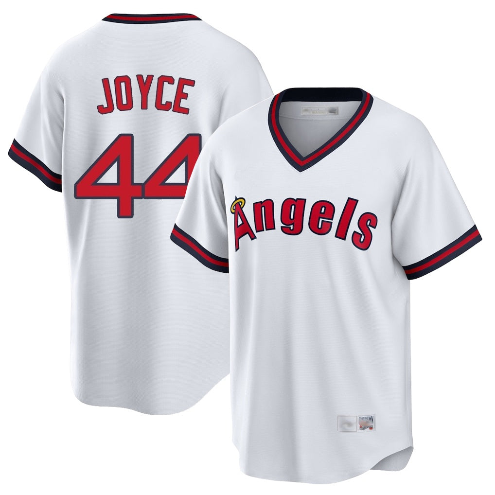 Los Angeles Angels #44 Ben Joyce Player White Fotopoulosg T-shirt Home Game Stitched Jerseys