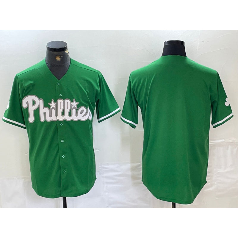 Philadelphia Phillies Blank Green Fotopoulosg Celtic Stitched Cool Base Jersey
