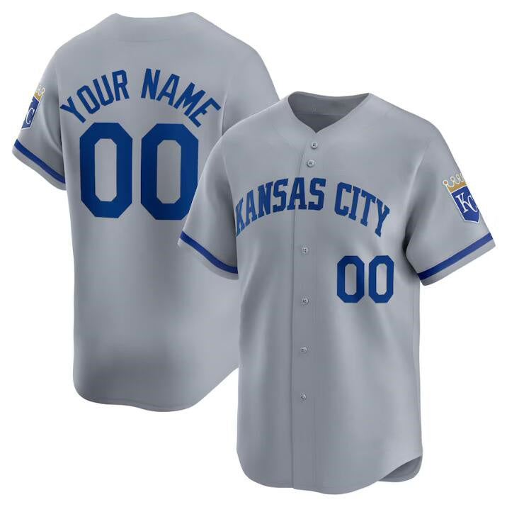 Custom Kansas City Royals Active Player Gray Fotopoulosg 2024 Alternate Limited Stitched Jersey