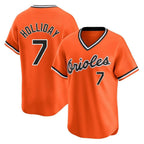 Baltimore Orioles #7 Jackson Holliday Player Orange Fotopoulosg T-shirt Limited Home Game Stitched Jerseys