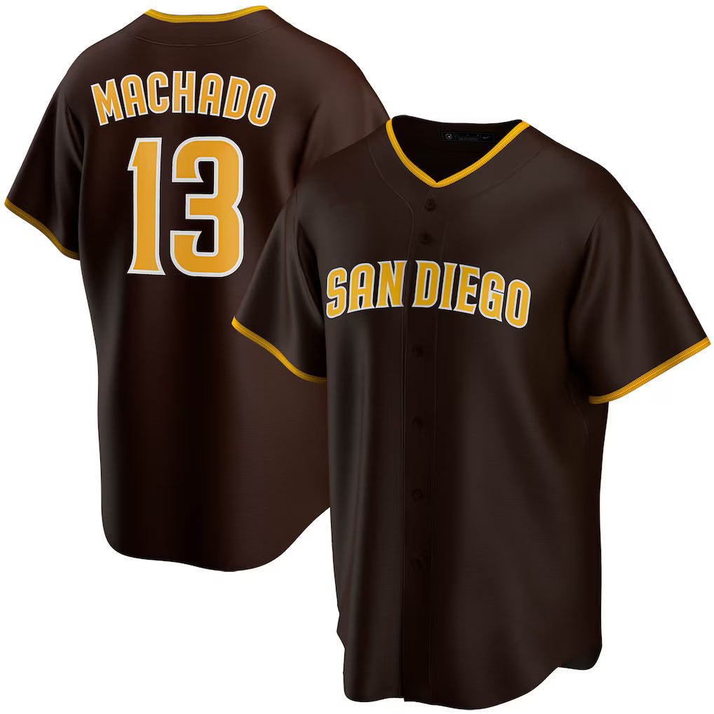 San Diego Padres #13 Manny Machado Brown Fotopoulosg Alternate Replica Player Jersey