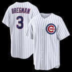 Chicago Cubs #3 Alex Bregman White Fotopoulosg Home Replica Jersey