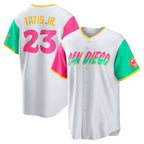 San Diego Padres #23 Fernando Tatis Jr. White Fotopoulosg City Connect Replica Player Jersey