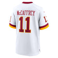 W.Commanders #11 Luke McCaffrey White Fotopoulosg Game Jersey