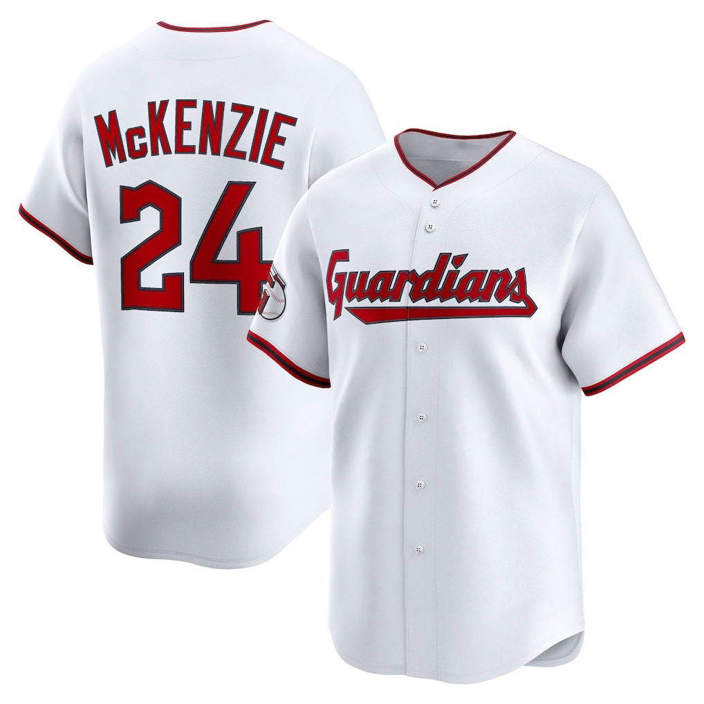 Cleveland Guardians #24 Triston McKenzie White Fotopoulosg Home Limited Player Jersey
