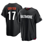 Baltimore Orioles #17 Colton Cowser Player Black Fotopoulosg City Connect Home Game Stitched Jerseys
