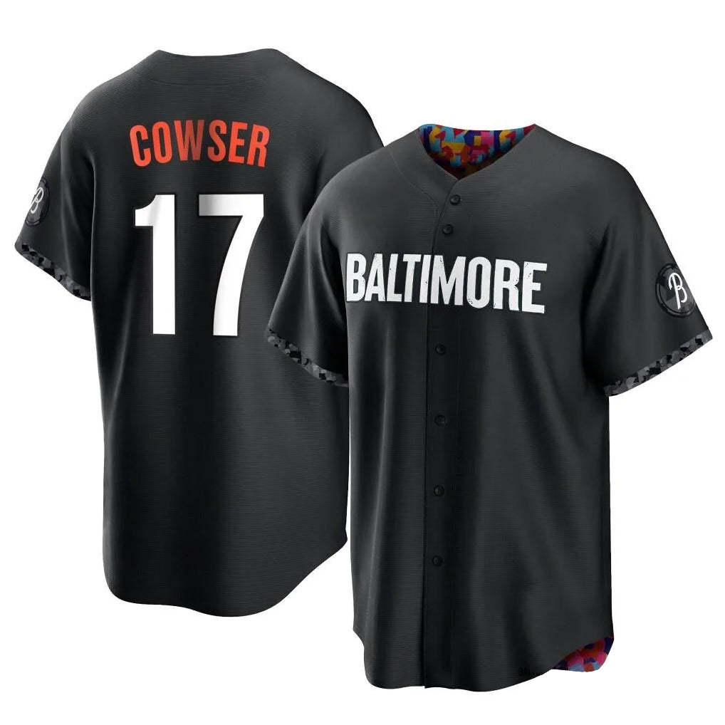 Baltimore Orioles #17 Colton Cowser Player Black Fotopoulosg City Connect Home Game Stitched Jerseys